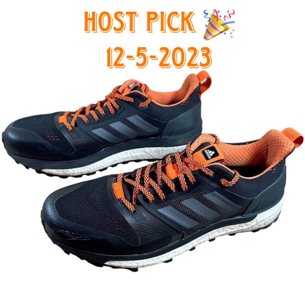 Adidas CG4025 Supernova Boost Trail Running Shoes Mens Size 12 - Black Carbon - Picture 1 of 13